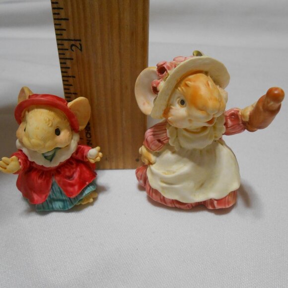 2 Ganz 1991 Little Cheesers collectible figures Violet & Mama Woodsworth Mouse - Picture 7 of 9